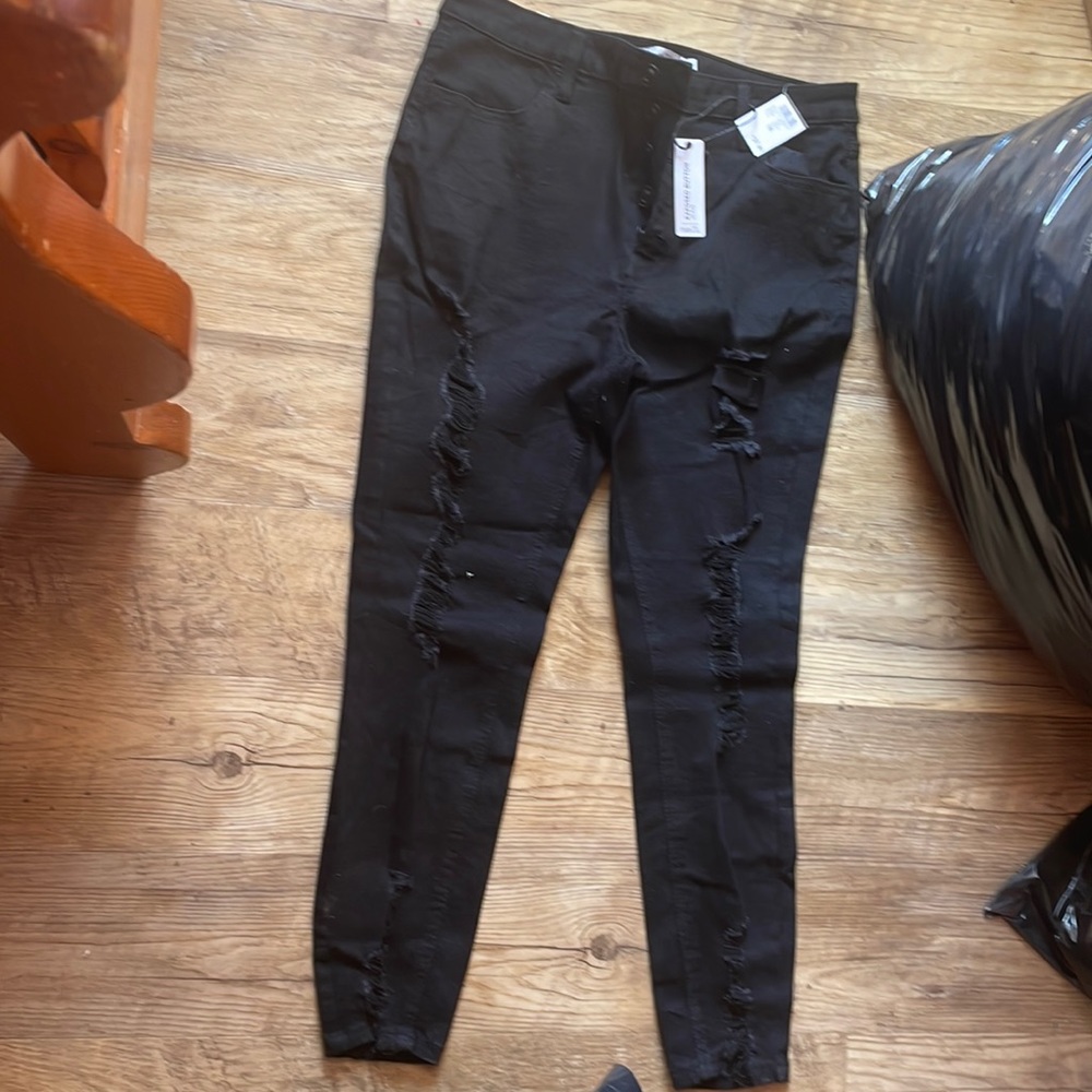 Black high rise jeans